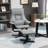 Lad Upholstered Swivel Recliner with Footstool