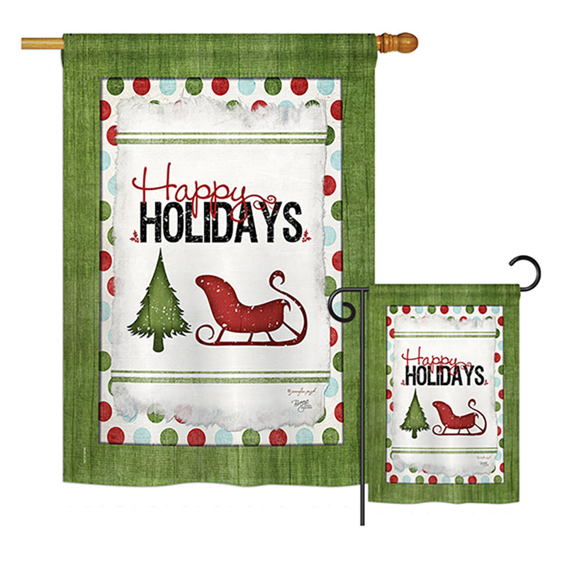 Double Sided Polyester Christmas Flag Set