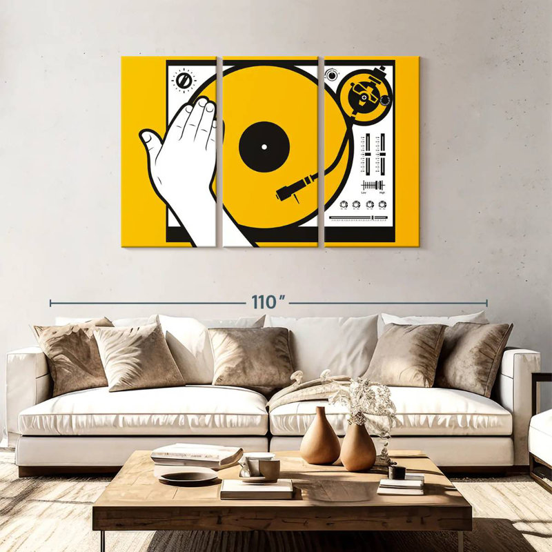 Abarca DJ Vinyl Scratch, 48" H x 74" W