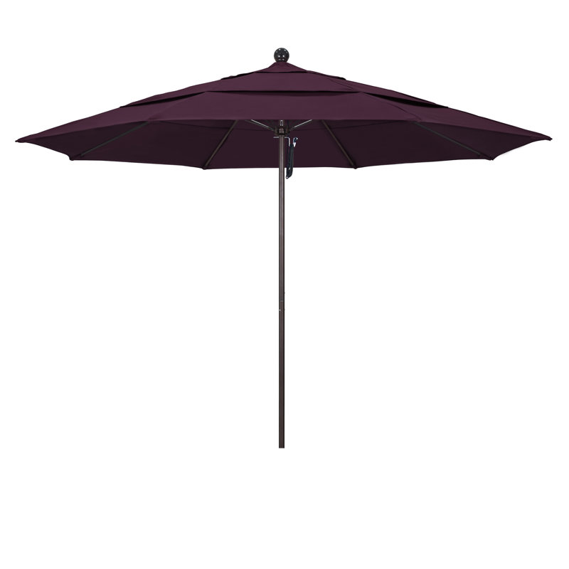 Parasol de marché 11 pi Hibo, Performance mauve, Bronze