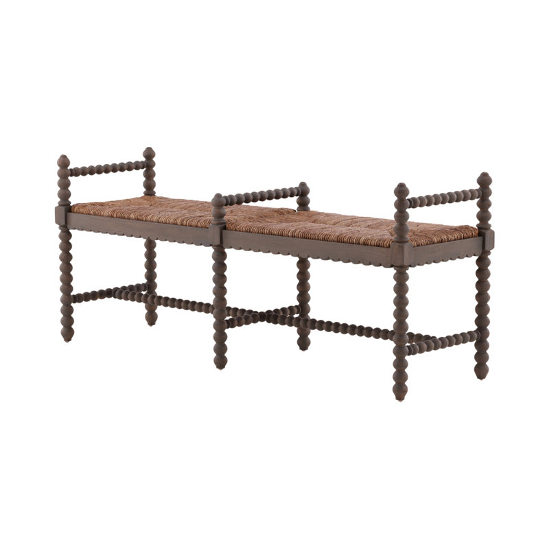 Banc en bois Emmalee, Gris