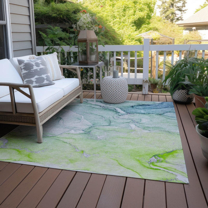 Wellsboro Indoor/Outdoor Area Rug with Non-Slip Backing, Rectangle 2'6" x 3'10"