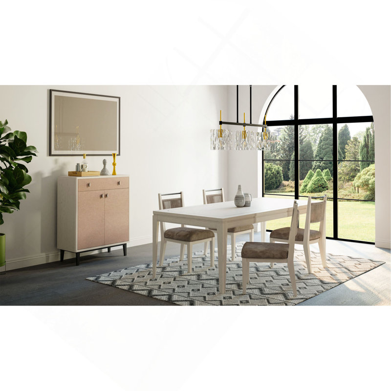 Chaise à dossier en corde (ensemble de 2), Blanc, Gris foncé