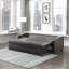 Chaise longue moderne et contemporaine de 82,5 po avec revêtement en similicuir, canapé-lit intégré et porte-gobelets à accoudoirs intégrés