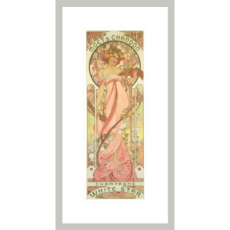 Affiche pour «Moët & amp; «Chandon: Champagne White Star» (1899) par Alphonse Mucha, impression giclée encadrée