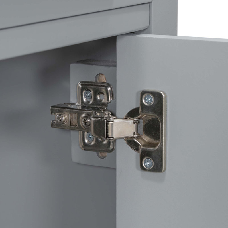 Meuble-lavabo de 20 pouces avec lavabo en céramique, Gris