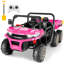 Alex 24V 4WD 2 places 6 roues sur camion à benne basculante avec télécommande, benne électrique et pelle, Bluetooth, rose-91220687