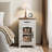 Analiesa 23.5'' Tall End Table with Charging Station and Storage, Farmhouse Nightstand for Living Room and Bedroom-1594211244