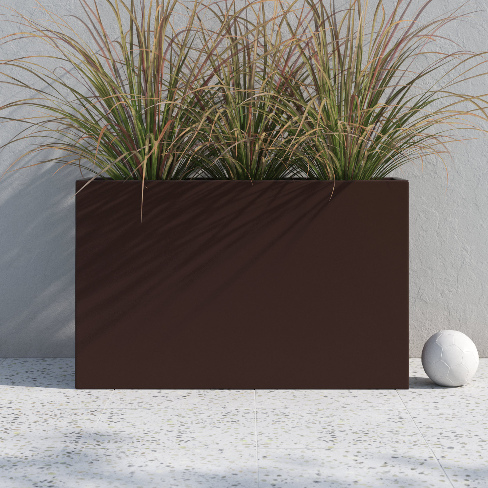 Connoisseur Planter Box, 30" H x 48" W x 12" D, Brown