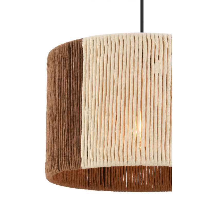 Elegant Metal Chandelier, Beige & Brown Color, 25.6 x 25.6 x 7.9 inches | Adjustable Cable, E27 Socket (Max 60W) | CE Certified | Perfect for Living Room, Dining Room, and Foyer - Stylish Lighting Fixture