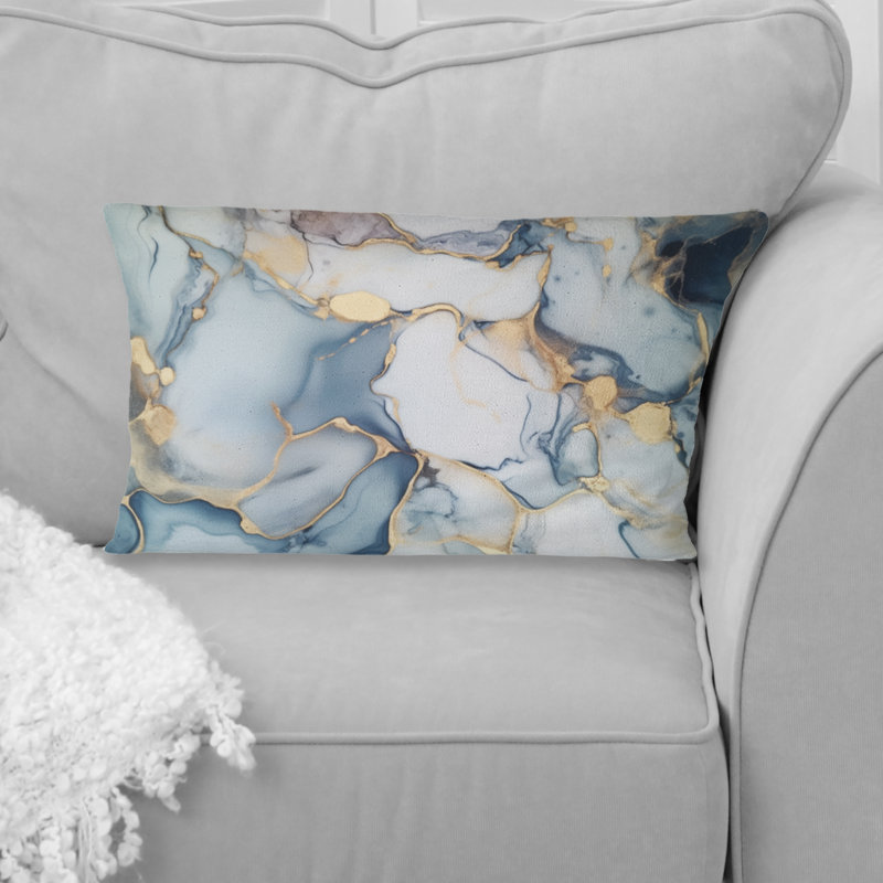 Coussin décoratif gris et or Tender