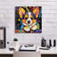  «Woof Corgi» par Rich Monet, art mural sur toile, 18 po x 18 po