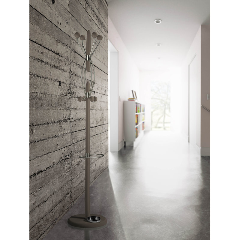 Belew Freestanding 8 - Hook Coat Rack, Moka