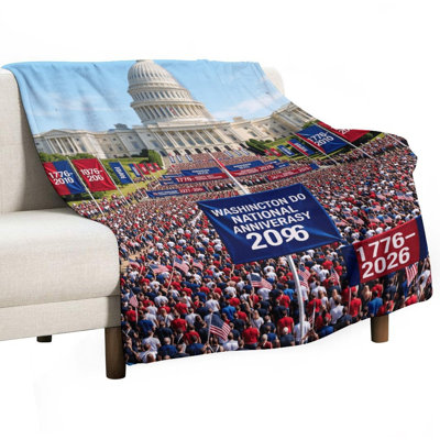 Jeté en flanelle de luxe Washington Do National Annivarsy