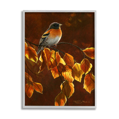 " Bird Brown Sunlit Foliage " by Jeremy Paul Painting Print
