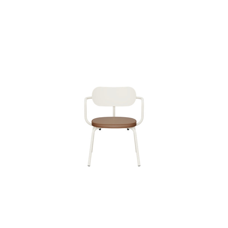 Méridienne d'extérieur Khylia, Beige, Blanc pur