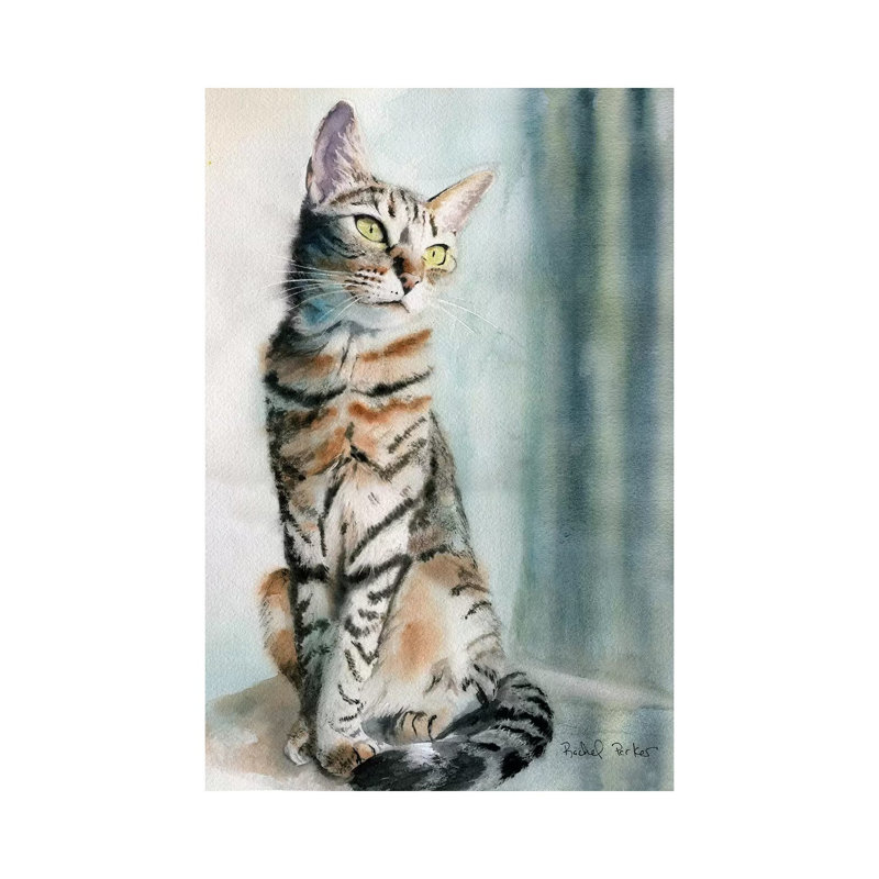 Tabby Lean 1 Piece Wrapped Canvas Wall Art, 101.6 cm H x 66.04 cm W x 3.175 cm D