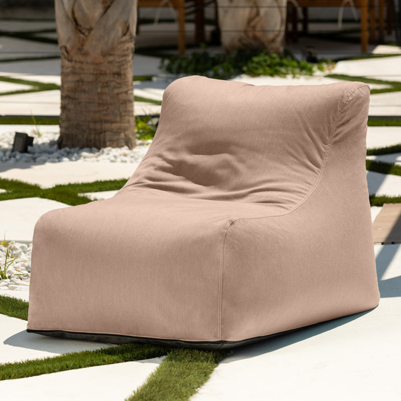 Ponce Outdoor Medium Bean Bag Chair, Petal Sunbrella®