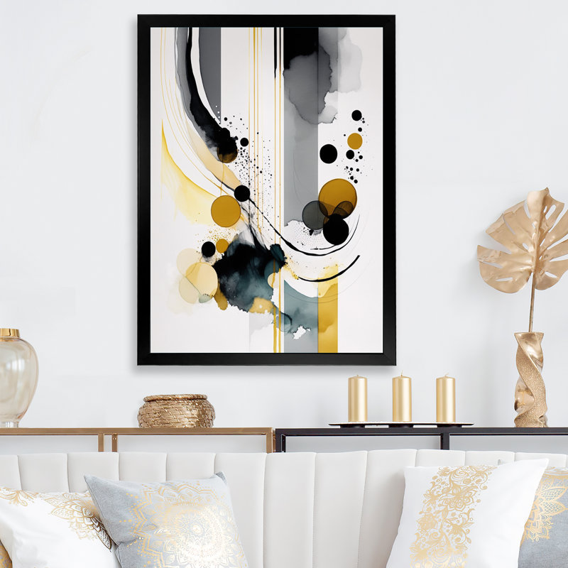 «Abstract Transitional Shapes I», reproduction sur toile, Impression noire sur toile encadrée, L 12 po x H 20 po