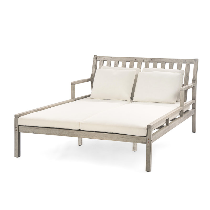 Lit de jour extérieur gris et beige