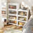4 Tier Storage Bins With Lids, 23QT Stackable Closet Organizers And Storage With Wheels(White)-124323923