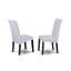 L'ensemble de table de salle à manger 11 pièces comprend une table de salle à manger rectangulaire avec rallonge amovible et 10 chaises Parsons en lin gris, noyer-2033030738