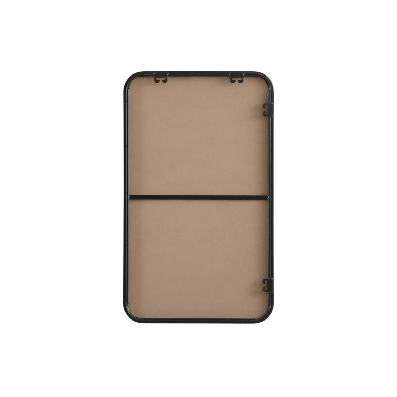 Erath Contour Metal Mirror, 30" x 18", Black