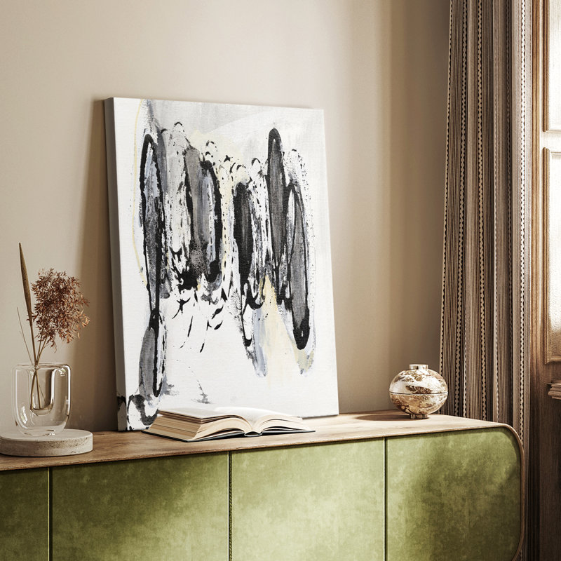 Gray Scribbles I - galerie sur mesure, H 18 po x l 12 po
