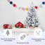 3FT Flocked Christmas Tree With Pine Needle Branches, Pine Cones & Red Berrie For Tabletop, Entryway, Or Office Decor