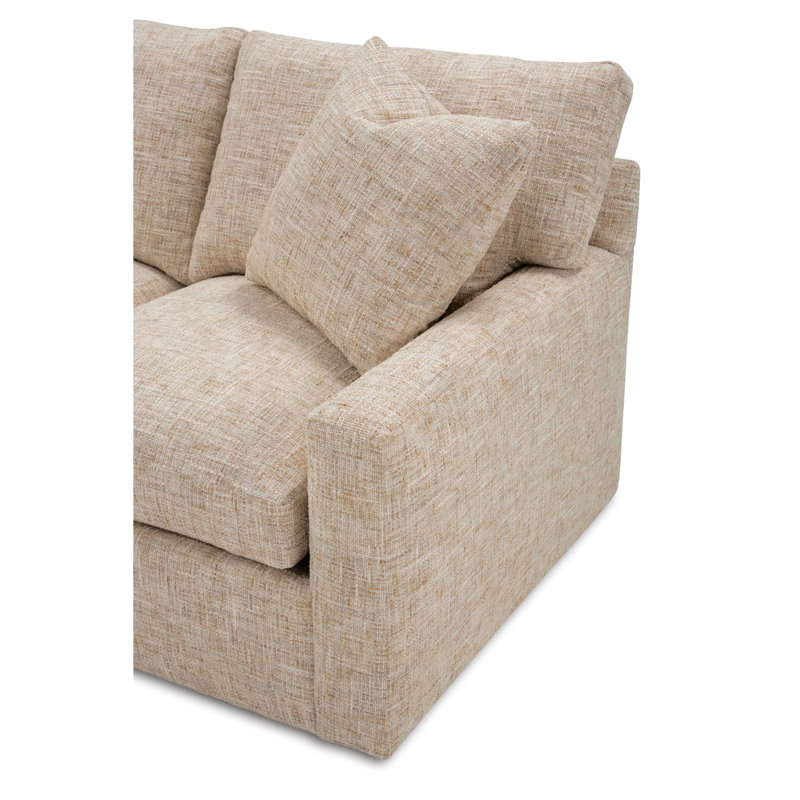 Dorian 2-Piece Sectional, Brown Polyester, Right Hand Facing