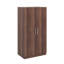 Armoire-penderie 2 portes en bois avec 3 tablettes de rangement