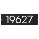 Floating Modern 6" Number Horizontal Address Plaque (5 Characters) - Hunter Green/Gold