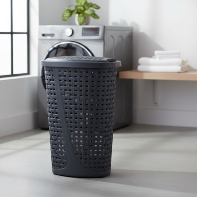 45 Liter Slip Laundry Hamper, Black