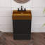 Meuble-lavabo autoportant de 20 po avec lavabo en acier inoxydable