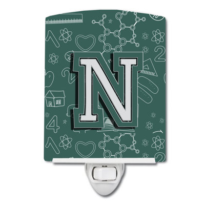 Back to School Initial Ceramic Night Light