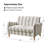 Terren 50.5"W Farmhouse Linen Upholstery Loveseat With Solid Wood Spindle Legs-236843697
