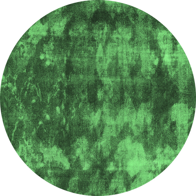 Libramont Washable Abstract Indoor Rug, Round 7'