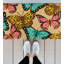 Tapis d'entrée extérieur antidérapant en fibre de coco naturelle et PVC, avec surface texturée résistante aux intempéries et envers renforcé - Papillon-129264750-129264758