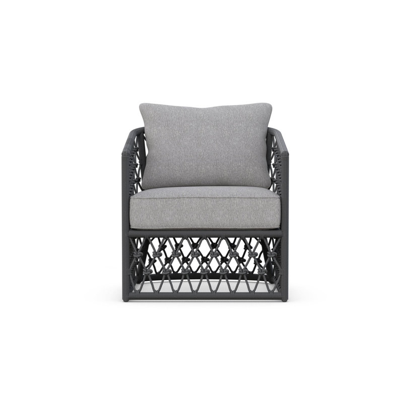 Amelia Patio Chair with Cushions, Ash Frame/Fog Cushion