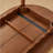 Brown Oval Solid Wood Dining Table-550693682