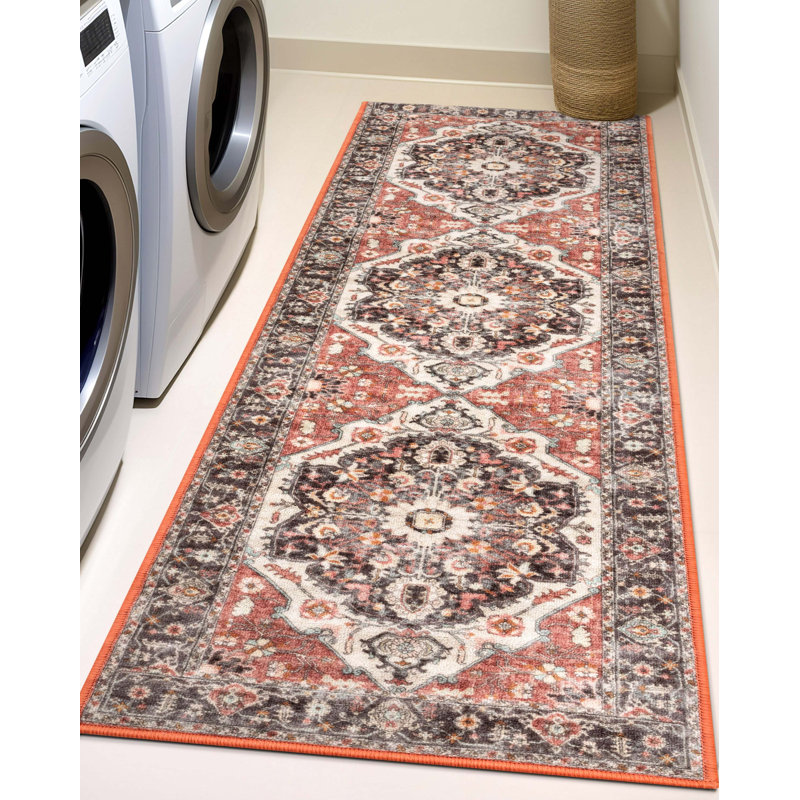 Tapis antidérapant durable Dery, Tapis de couloir de 2 pi x 7 pi