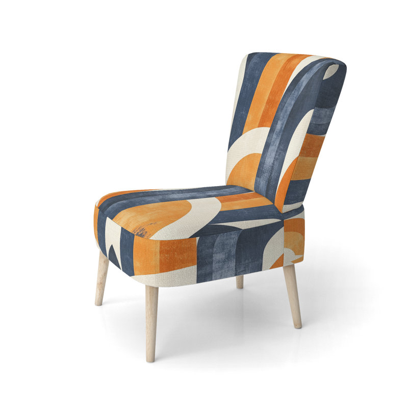 Chaise rembourrée Abstract - Chaise d'appoint Bold Arch, Side Chair Armless