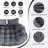 59" X 39" Double Hanging Egg Chair Cushion, 6.3 Inch Thick Waterproof Seat Pad With Pillows For Patio & Garden-1631308005