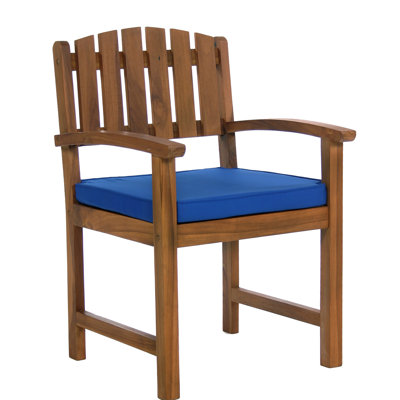 Ensemble 7 pièces de table de salle à manger à rallonge 7 pièces avec coussins bleus