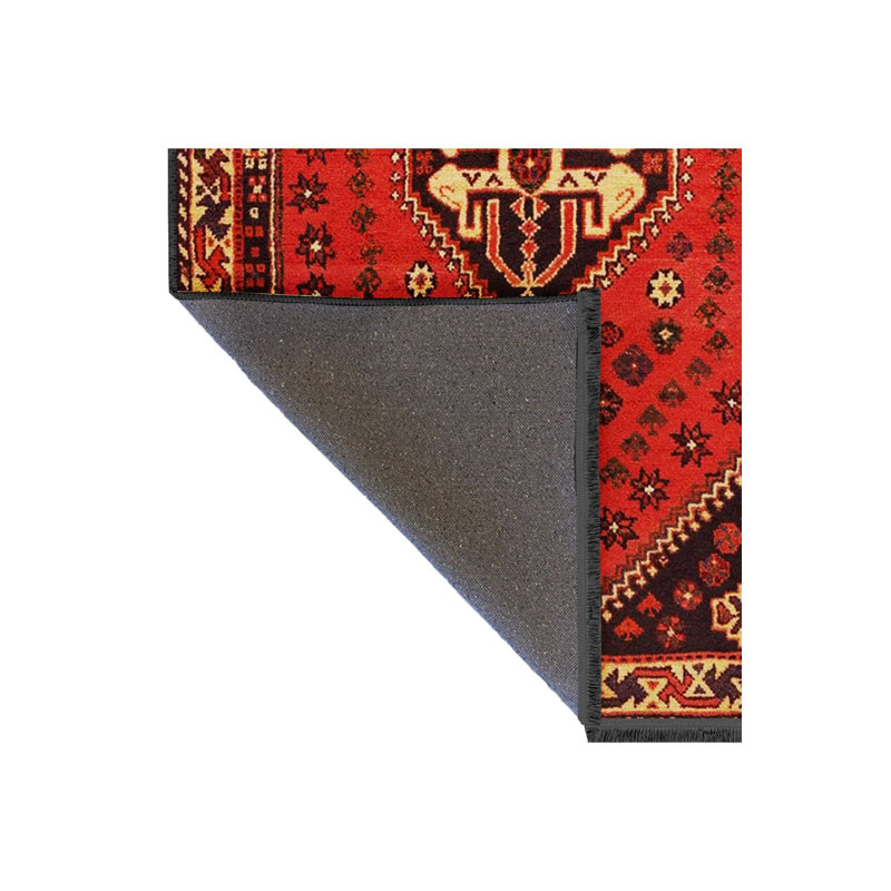 Tapis décoratif lavable à la machine multicolore, Rectangle 3 pi 3 po x 4 pi 11 po 