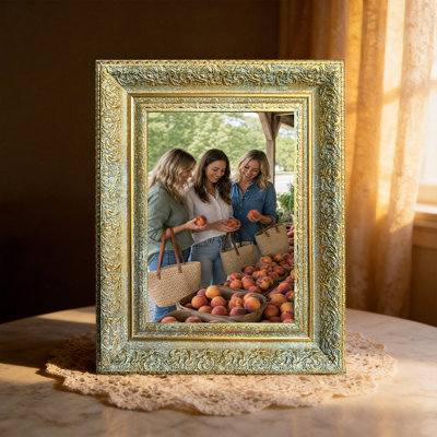 Cadre 3 photos antique doré raffiné pour photos et cadeaux de Noël 5 "x 7"