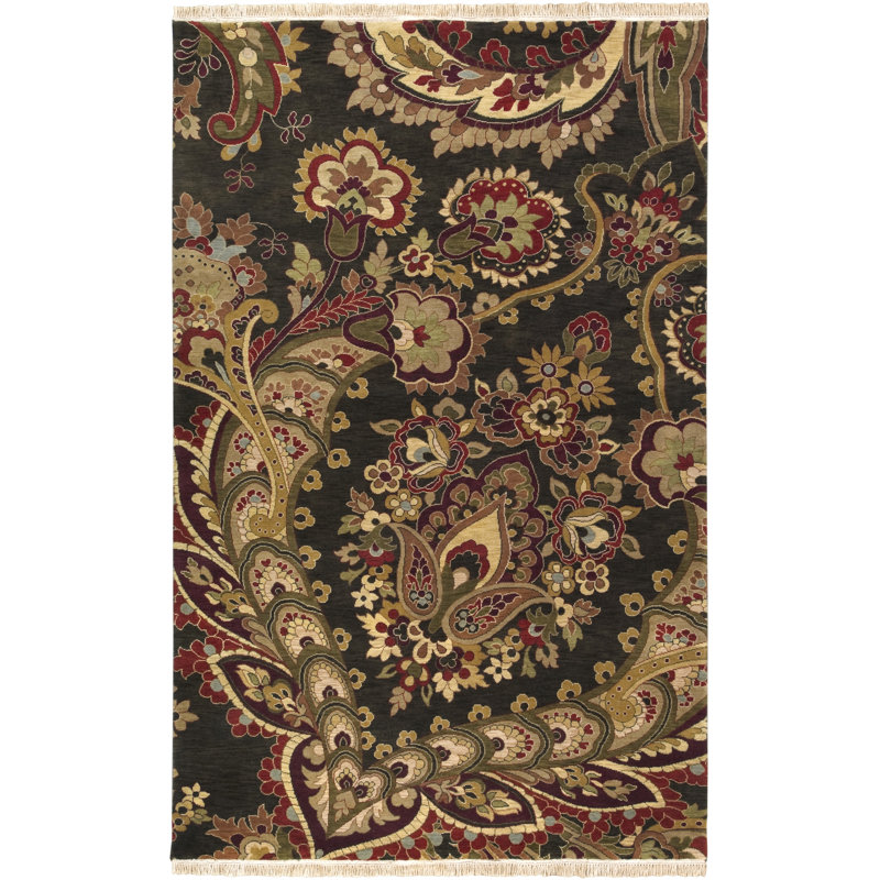 Barlett Wool Oriental Indoor Rug, Rectangle 5'6" x 8'6"