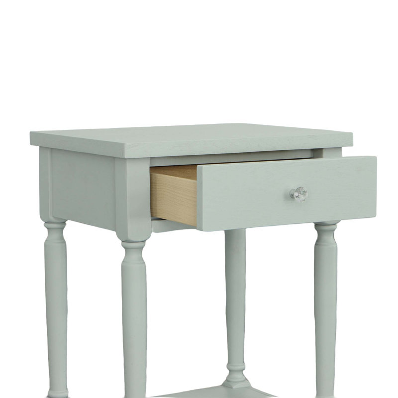 Fentes End Table with Storage and Built-In Outlets, Paladina Gray