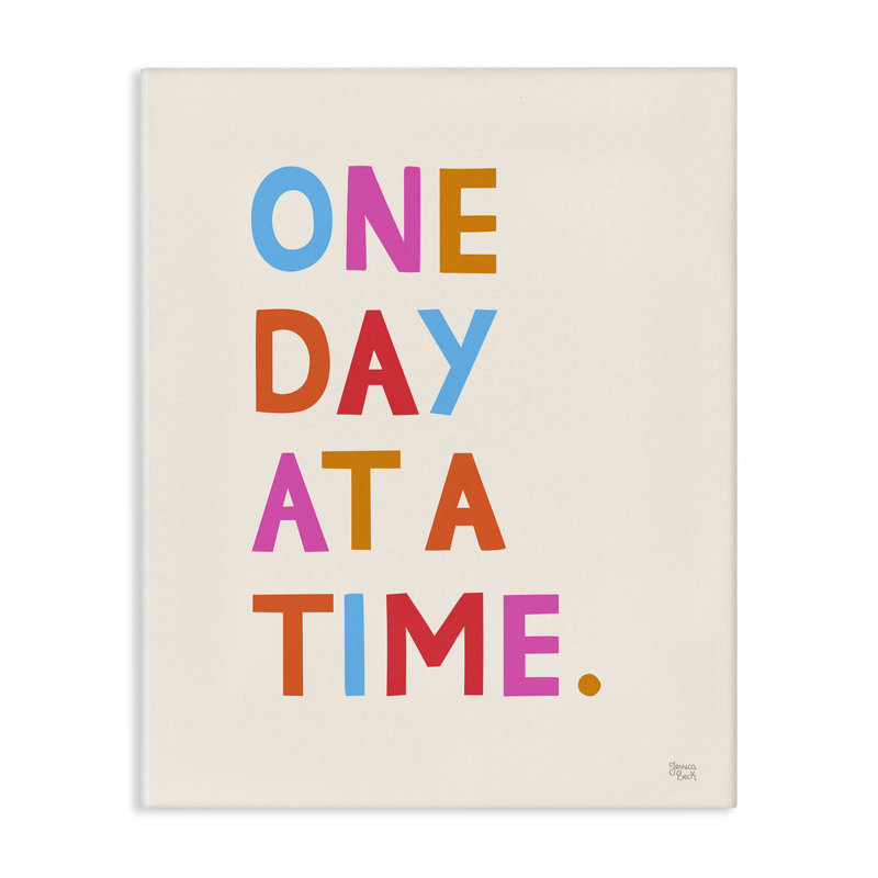 "One Day At A Time", art mural sur toile par Jessica Beck, H 30 po x l 24 po
