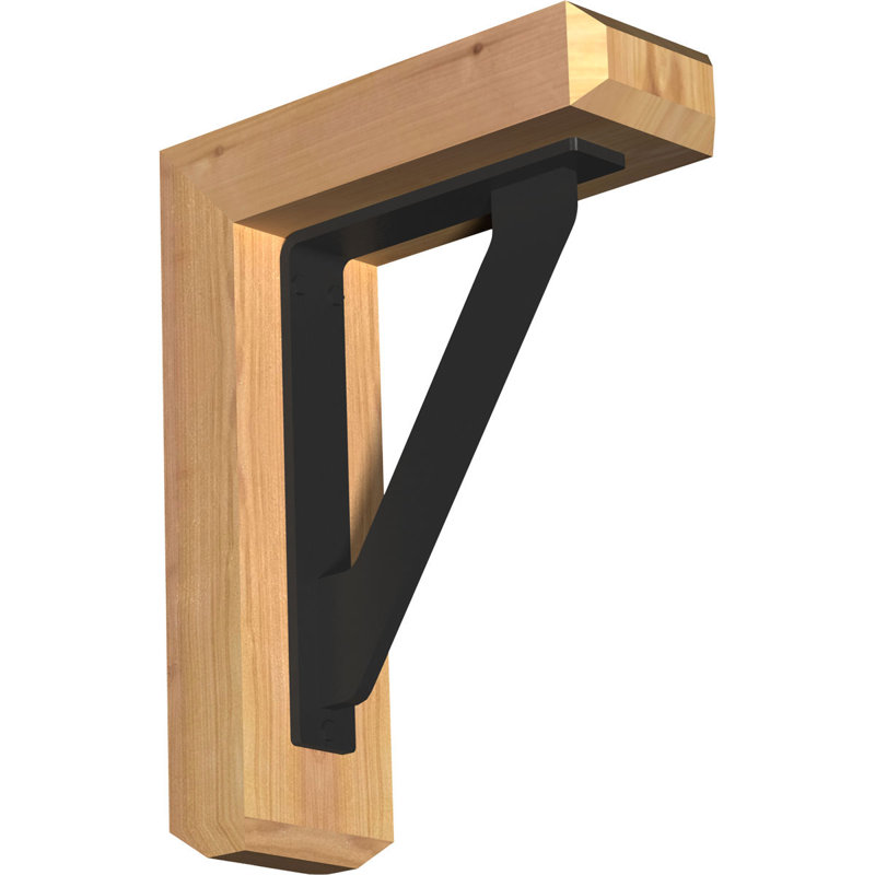 Support de fer simple 4 po Craftsman, H 19 po x P 16 po, Cèdre rouge de l'Ouest l 4 po x T 2 po (sciage br